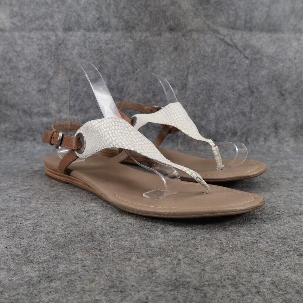 Franco Sarto Shoes 11 Sandals Fashion Casual T Strap Slingback Leather Buckle